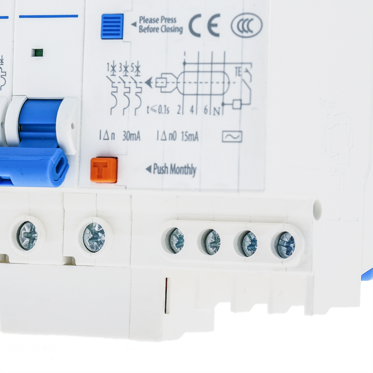 DZ47LE-63 2P 3P 4P 1P+N 3P+N 6-63A 6KV RCBO